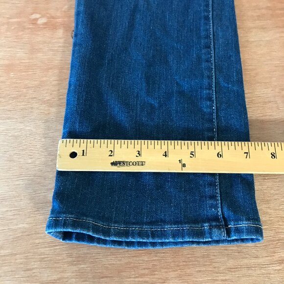 Levi's Strauss Signature Straight Jeans Women W30 10M Blue High Rise Dark Wash - Picture 8 of 14